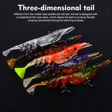 PRO BEROS Proberos 1件 10.3cm/11.2g 多節軟蝦擬餌,附鋒利三叉鉤,仿生淡水海水釣魚誘餌 - 蝴蝶型 - 查看 7