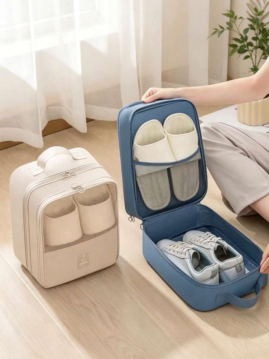 Tas Organizer Sepatu Perjalanan Kapasitas Besar, Penyimpanan Anti Debu dan Bernapas dengan Desain Banyak Kantong, Pegangan Portabel, Sempurna untuk Perjalanan Bisnis, Kebugaran, Penggunaan Sehari-hari, Liburan Akhir Pekan, Gym, Perlengkapan Asrama, Ide Hadiah untuk Pelancong - MultiWarna - View 1