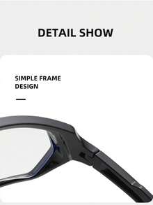 1 Pair Asymmetrical Large Frame Photochromic Glasses For Running, Hiking, Cycling - Multicolor - View 4