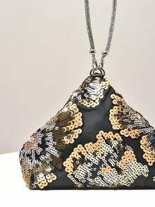 (隨機圖案)迷你手提包、亮片包、花卉熱門款、刺繡包、新穎包、晚宴夜會、派對套裝、舞會包、舞會配件、婚禮用品、優雅、禮物 - 彩色 - 查看 4
