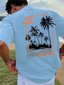 American Style  Men'S Fashion Casual Short-Sleeved T-Shirt Round-Neck Top - 黑色 - 查看 10