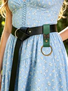 Accessoire de ceinture de jupe en PU Renaissance, clip de jupe papillon vintage médiéval, accessoire de costume d'Halloween, accessoire de ceinture de taille de jupe de randonnée médiévale - A - Voir 4