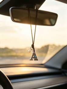 1 pieza Adorno colgante para el interior del coche con letra de corona de aleación de diamante, decoración para el espejo retrovisor del coche, colgante decorativo para el interior del coche - Unitalla - Ver 37