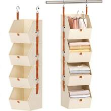 4-In-1 Modular Hanging Closet Organizer With Zipper Baskets, Perfect For Closet Organizers And Storage, Supporting Flexible Organization And Storage In Bedrooms, RVs & Small Spaces - View 9