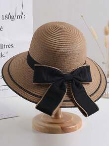 Women's Summer Korean Style Straw Hat Anti-UV Beach Hat Wide Brim Sun Hat Travel Hat,Vacation - Woven Straw Hat - View 18