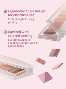 PERIPERA All Take Mood Palette #02 Storyline Of Summer 1 Slim Ruler 眼影盤 6g，冷調櫻桃粉多重質地眼影，適合冷色調與白皙膚色，日常旅行妝容與新手適用 - 02 夏日溫柔粉調 - 查看 2