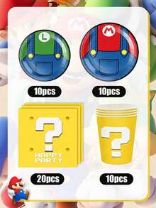 asmodee Mario Party Tablecloth, Waterproof And Oil-Resistant Dining Table Cover, High-Definition Pattern For Kids Birthday Parties And Themed Events - Multicolor - View 18