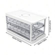 Trintion Kitchen Refrigerator Egg Storage Box, Transparent Double Layer 36 Eggs Fridge Organizer Container - Double-layer Can Store 36 Eggs - View 3