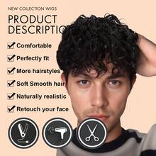 Short Black Curly Layered Synthetic Wig, Unisex Adult Style, Natural Look High Temperature Fiber, Adjustable Elastic Net Cap, Heat Resistant, 150% High Density, 100% Breathable Elastic Net Cap - Multicolor - View 6