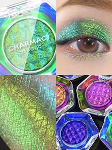 CHARMACY 變色龍眼影 1入 多彩金屬光澤亮片眼影 高顯色閃亮眼影 亮眼高光雙色眼妝 多面反光亮片金屬質感 萬聖節眼妝 聖誕 冬季 秋季 - 07 - 查看 2