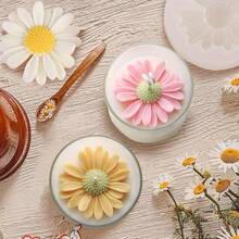 8pcs Daisy Silicone Mold Set – Perfect For Making Candles, Resin, Soap, Plaster And Clay – Available In With Hole And Without Hole Designs – Great For Projects And Home Decor - Flower - View 5