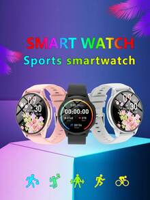 New Smart Watch, Round Full Touch Screen, Sports Smart Watch With Message Notification, Supports Sleep Monitoring And Step Counting Function, Compatible With IOS And Android Phones, Smart Fitness Band Watch, Suitable As A Gift For Female Friends And Men, Great Choice For Birthday Gift, Battery Capacity 180mAh - View 3