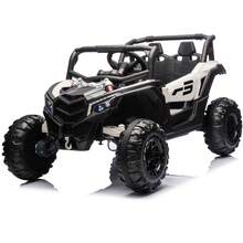 JOYRACER 24V 4WD Kids Ride-On UTV Car With Parent Remote Control, 2 Seater, Bluetooth Music, LED Lights, All-Terrain Vehicle For Outdoor Fun, Ideal Gift For Boys & Girls - Black - View 3