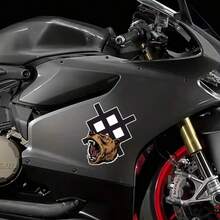 1pc Roaring Brown Bear Slavic Rune Car Sticker, Waterproof Vinyl Rear Bumper Side Skirt Scratch Cover Decorative Decal, Motorcycle Electric Vehicle Car Personalized Creative Body Decoration Sticker - Roaring Brown Bear - View 5