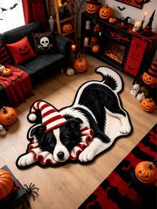 1 pieza Felpudo de Border Collie, Alfombra de Sala de Estar, Alfombra, Alfombra de Área de Sala de Estar, Alfombra de Área Pequeña, Felpudo, Decoración del Hogar, Alfombra de Sala de Estar Grande, Alfombra Redonda, Decoración del Hogar de Sala de Estar, Decoración de Habitación, Alfombra Lavable, Regalo de Graduación - Border Collie - Ver 2