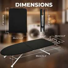 Foldable Tabletop Ironing Board With Cotton Cover; Small Ironing Board With Heat-Resistant Pad For Home, Laundry Room, Dorms, And Apartments. - A - View 10