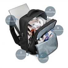 1PC Black Travel Laptop Backpack For Men-11.8*16.9*7.9 Inch, Hiking Backpack Outdoor Sports Rucksack Casual, Daypack Travel Essentials - 黑色 - 查看 7