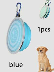 Pet Travel Folding Silicone Bowl With Lid, Anti-Spill And Hook, Portable Dual-Use Water And Food Bowl For Dogs And Cats - Multicolor - View 11
