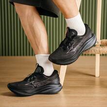Mizuno Sepatu Lari Profesional ASTRO PLUS 2 Black Samurai Sepatu Lari Unisex Bernapas untuk Musim Panas - Hitam - View 6