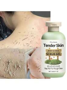 Gel exfoliante con ingredientes naturales de plantas que limpia profundamente los poros, elimina suavemente la piel muerta, gel de cuidado de la piel hidratante y nutritivo de larga duración, exfoliación y peeling suave y suave para rostro, Body, manos y espalda, uso diario, cuidado de la piel coreano, producto de limpieza facial - Naranja - Ver 2