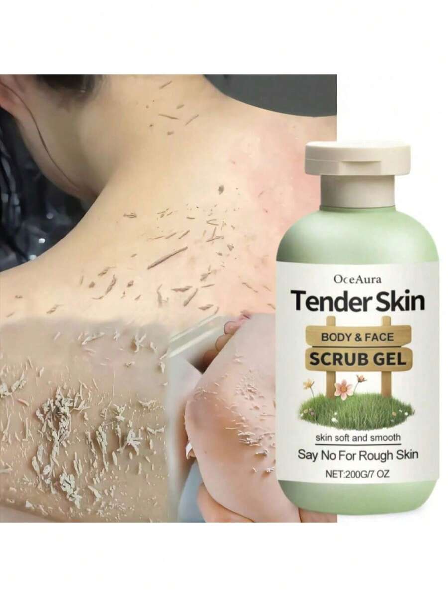 Gel exfoliante con ingredientes naturales de plantas que limpia profundamente los poros, elimina suavemente la piel muerta, gel de cuidado de la piel hidratante y nutritivo de larga duración, exfoliación y peeling suave y suave para rostro, Body, manos y espalda, uso diario, cuidado de la piel coreano, producto de limpieza facial