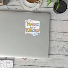 1PC 3Inches Progress Not Perfection Positive Mental Health Sticker, Self Love Encouragement Design For Laptops, Notebooks, Water Bottles, Cups, Journals, Lockers, Perfect Gift For Students, Teachers, Office Workers, Creatives, And Wellness Mindset - Multicolor - View 3