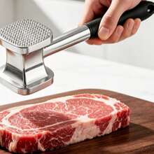 1件裝雙面重型肉鎚，人體工學廚房工具，適用於肉類嫩化、BBQ、戶外燒烤與烹飪、露營裝備，耐用廚房工具，牛排鎚、肉類嫩化器、肉鎚、肉壓碎器、油刷，家居裝飾，廚房用品，烹飪用品，廚房配件，居家必需品，女性禮物，廚師禮物 - 彩色 - 查看 6