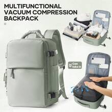 Floless Ba lô du lịch đựng laptop có thể gập lại, được hãng hàng không chấp thuận, túi du lịch unisex, ba lô du lịch có thể nén, ba lô công sở đựng laptop 14 inch, túi chống thấm nước dung tích lớn. - Xám - Xem 19