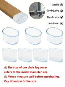 16/8/4pcs Thickened Silicone Furniture Leg Pads - Transparent Table Leg Covers, Chair Foot Pads - Silent, Noise-Reducing, Floor Protection, Wear-Resistant And Protect Chair Legs, Suitable For Sofa, Stool, Table - Multicolor - View 5