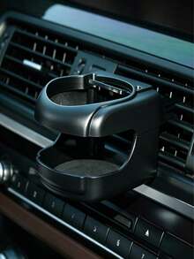 Universal Car Air Vent Cup Holder, ABS Material, Includes Ashtray Holder And Cushion Pad, Suitable For Various Water Bottles And Cans, Clip-On Design, Non-Slip Base, Fits 99% Of Car Models - A - View 4
