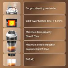 SOKANY Portable Coffee Machine, 3-In-1 Compatible With Coffee Powder And Capsule Coffee, 60ml Gold Capacity, Hot And Cold Brew Dual Mode, Type-C Charging (2500mAh Lithium Battery), Suitable For RV, Hiking And Office - Black - View 11