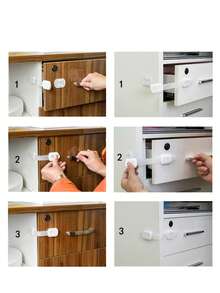 30pcs Drawer Safety Locks Protective Locks Multi-Functional Cabinet Door Safety Locks Anti-Pinch - Multicolor - View 2