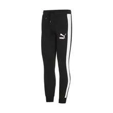 Puma Pantalones largos de corte ajustado para primavera/otoño, jogger de chándal unisex con diseño de bloques de color clásico 53138101 - Negro - Ver 1