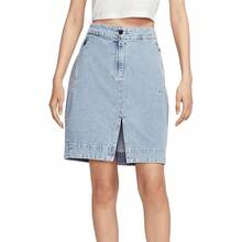 Nike Sportswear Casual Comfortable Versatile Denim Mini Skirt, Women's, Light Blue - Light Blue - View 3