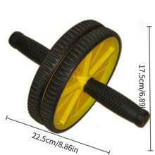 Two-Wheel Abdominal Roller With Anti-Slip And Wear-Resistant Wheel Surface, Two Types Of Handles Available For Selection, Anti-Tip Design. Ideal For Home Abdominal Training And Fat Burning, Compact And Portable To Shape Defined Abdominal Muscles. - Random Color - View 11