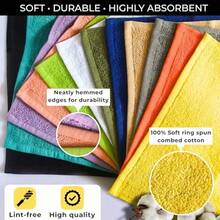 100% Cotton Wash Cloths For Showering Body And Face - Washcloths Colors Pack - Small Terry Towel Bath Rags For Adults And Bathroom - St Absorbent - Variety - View 5