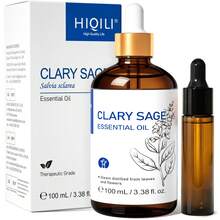 Minyak Esensial Clary Sage HIQILI, Aroma Herbal Segar, 100mL/30mL/10mL Minyak Esensial untuk Diffuser, Meditasi, Menenangkan & Meredakan, Pijat Tubuh, Melembapkan Kulit, Kerajinan DIY - Clary Sage - View 2
