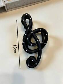 2/1PC Wave Point Note Capture Clip Creative High Tone Score Hair Claw Simple Atmosphere Ins Hair Accessories - Multicolor - View 2
