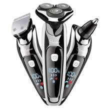 Hatteker 1pc Multifunctional 3-In-1 Electric Shaver Hair Clipper Nose Trimmer Men's Grooming Kit - Black - View 12