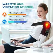 Hailicare Electric Knee Massager Brace For - Vibration Therapy With LED Controller And Adjustable Support Belt - Multicolor - View 2