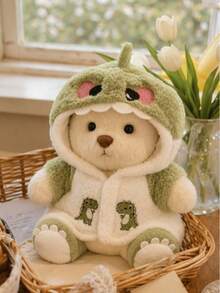 11.02 Inch Cute Shark Cosplay Teddy Bear Plush Doll, Detachable Clothing, Can Be Used As Pillow, Cute Birthday Gift And Room Decoration. Plush Doll, Teddy, Plush, Teddy Bear, Capybara, Rabbit, Soft, Dumpling, Doll, Doll, Christmas - Multicolor - View 5