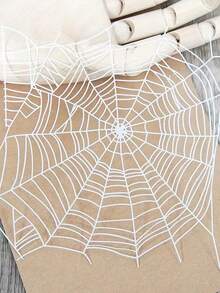 Halloween Spider Web Decoration Template, 3D Art Style, Suitable For Halloween, Trick Or Treat Events, Scary Party Decor, Halloween Scene Setup, Yard Decoration, Haunted House Decor, Home Decor, Garden Decor, Wall Decor, Fence Decoration - One Size Fits All - View 3