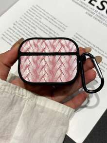 Funda para AirPods con textura de tejido brillante degradado en 6 colores, cubierta protectora de PC duro a prueba de golpes con gancho lateral, compatible con 2/1/3/4 & Pro / Pro 2 / Pro 3 - Multicolor - Ver 11