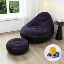 Seating furniture set / Sofa set Kursi Santai Tiup Dewasa, Sofa Lipat Portabel dengan Sandaran Kaki, Sofa Bantalan Udara untuk Ruang Tamu dan Kamar Tidur - Sofa tiup pemalas kopi - View 14