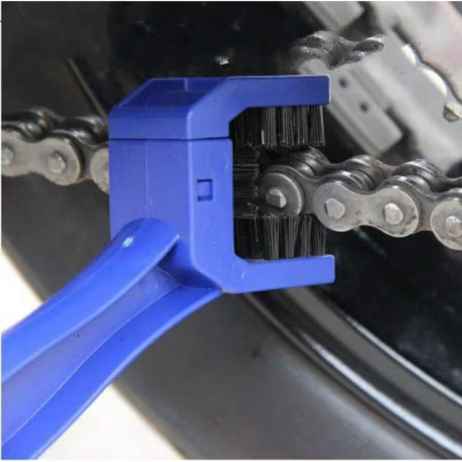 1pc Motorcycle Bicycle Chain Brush, Gear Cleaning Brush Tool, Oil Stain Cleaning Portable Device, Multi-Functional Multi-Purpose Cleaning Tool, Suitable For Scooter, Mountain Bike, Motorcycle, Bicycle, Electric Bike, Chain Cleaning Accessory, Cycling Accessory, Cleaning Brush Tool, Bicycle Chain Lubrication Assistant Tool, Chain Smooth Care And Maintenance, Cycling Equipment, Essential Tool For Cycling Enthusiasts - Multicolor - View 1