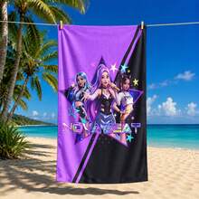 1pc K-Pop Anime Idol Girl Group Graphic Print Beach Towel, Multiple Patterns And Sizes Available, Soft Quick-Dry, Sand-Proof And Sun-Protection, Suitable For Beach, Swimming, Travel, Fitness, Bathroom And More - Multicolor - View 21