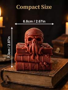 1pc Halloween Octopus Skull Scented Candle, Gothic Style Atmosphere Decor, Handmade Creative Decorative Fragrance Candle, Suitable For Room Decor, Desktop Decor, Home Decor, Parties, Birthdays, Gifts, Anniversaries, All Seasons, Essential For Halloween Decoration - Octopus Skull - View 4