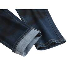 Men's  Ripped Skinny Jeans - Dark Blue - View 5