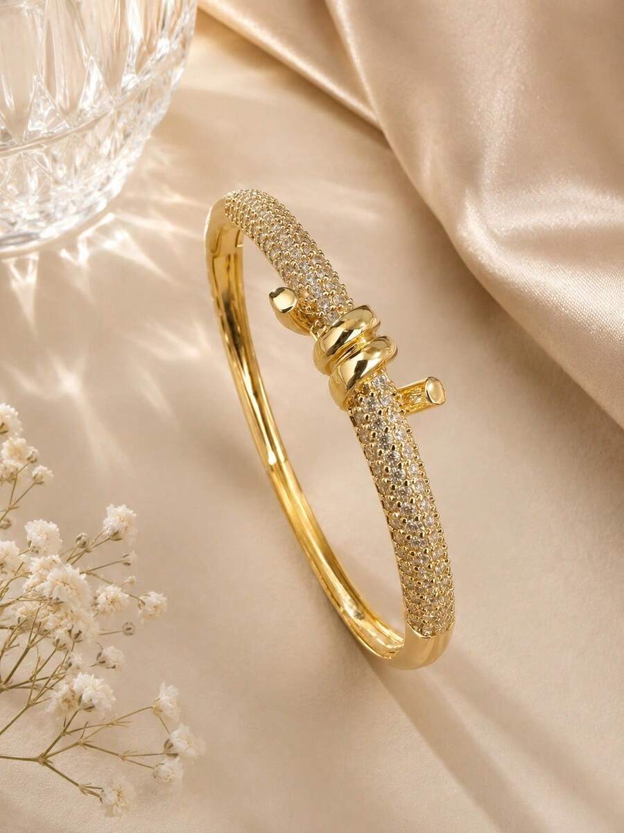 1pc Fashionable Luxury Knotted Design Bracelet For Women, Elegant ...