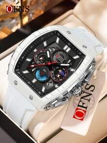 SANDA. OFNS 1203 Luxury Men's Quartz Watch Multifunctional Timing Watch Three Eye Six Pin Quartz Watch Calendar Business Men's Watch - One Size Fits All - View 19